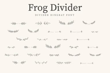 Frog Divider by CraftedType Studio — Dingbats Font — thumbnail 1