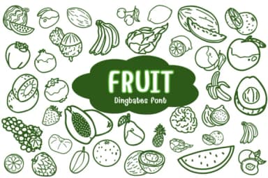 Fruit by Chonada — Dingbats Font — thumbnail 1