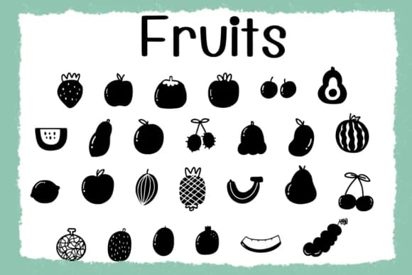 Fruit by Foam-Design Store — Dingbats Font