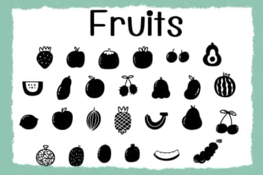 Fruit by Foam-Design Store — Dingbats Font — thumbnail 1