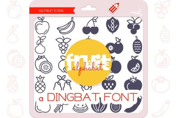 Fruit Alphabet by WADLEN — Dingbats Font