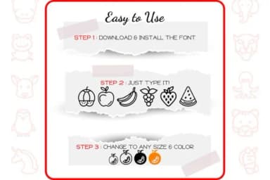 Fruit Alphabet by WADLEN — Dingbats Font — thumbnail 4