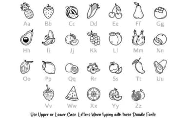 Fruit Doodle by digitalplannerland — Dingbats Font — thumbnail 2