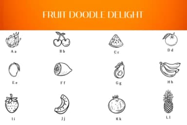 Fruit Doodle Delight by Heartcraft Atelier — Dingbats Font — thumbnail 2