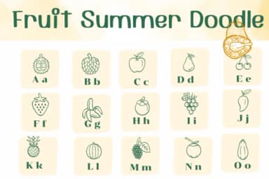 Fruit Summer Doodle by Ketsarin — Dingbats Font — thumbnail 2