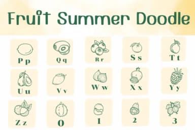 Fruit Summer Doodle by Ketsarin — Dingbats Font — thumbnail 3