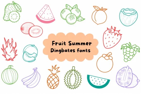 Fruit Summer by Natchuta — Dingbats Font