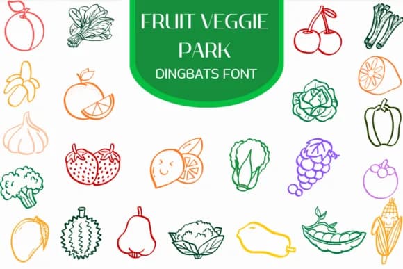 Fruit Veggie Park by Heartcraft Atelier — Dingbats Font