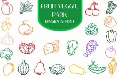 Fruit Veggie Park by Heartcraft Atelier — Dingbats Font — thumbnail 1