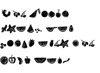 Fruits and Tools by Apollo no.64 — Dingbats Font — thumbnail 6