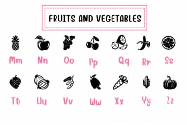 Fruits and Vegetables by PraewDesigns — Dingbats Font — thumbnail 3