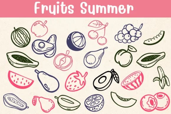 Fruits Summer by Sontaya — Dingbats Font