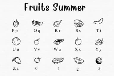 Fruits Summer by Sontaya — Dingbats Font — thumbnail 3