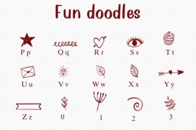 Fun Doodles by Nongyao — Dingbats Font — thumbnail 3
