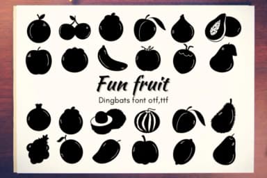 Fun Fruit by Nun Sukhwan — Dingbats Font — thumbnail 1