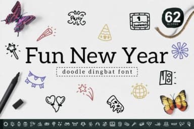 Fun New Year by YandiDesigns — Dingbats Font — thumbnail 1