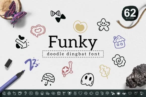 Funky by YandiDesigns — Dingbats Font