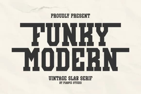Funky Modern by Pian45 — Slab Serif Font