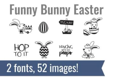 Funny Bunny Dingbats by Illustration Ink — Dingbats Font — thumbnail 2