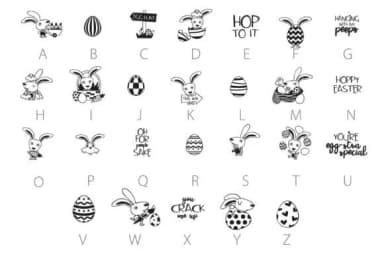 Funny Bunny Dingbats by Illustration Ink — Dingbats Font — thumbnail 3