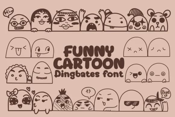 Funny Cartoon by Chonada — Dingbats Font