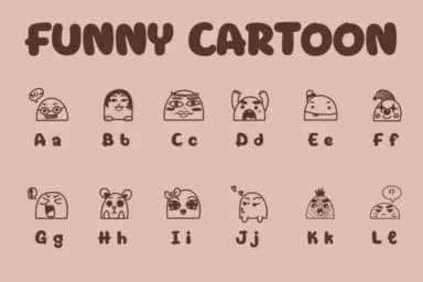 Funny Cartoon by Chonada — Dingbats Font — thumbnail 2