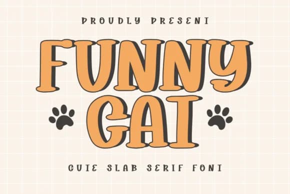 Funny Cat by CraftedType Studio — Slab Serif Font