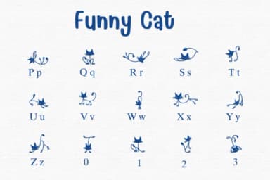 Funny Cat by Sontaya — Dingbats Font — thumbnail 3