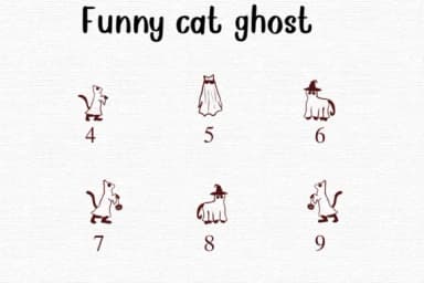 Funny Cat Ghost by Nongyao — Dingbats Font — thumbnail 4