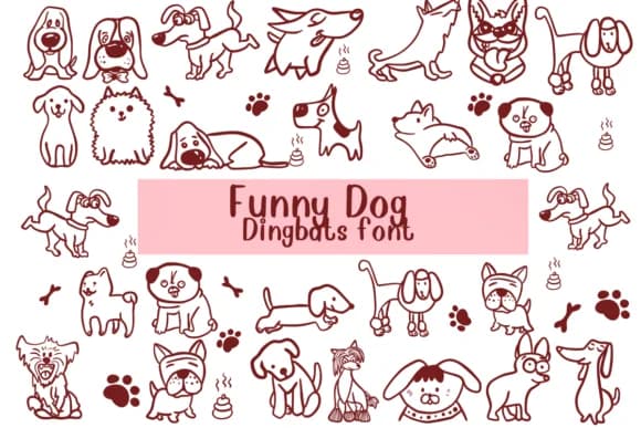 Funny Dog by Nongyao — Dingbats Font