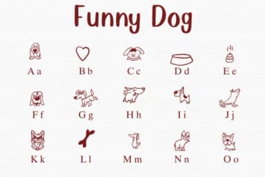 Funny Dog by Nongyao — Dingbats Font — thumbnail 2