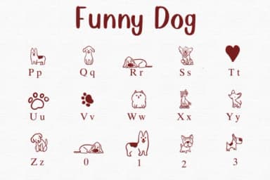Funny Dog by Nongyao — Dingbats Font — thumbnail 3