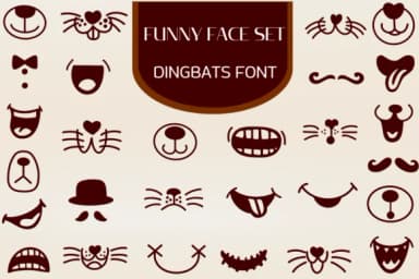 Funny Face Set by Heartcraft Atelier — Dingbats Font — thumbnail 1