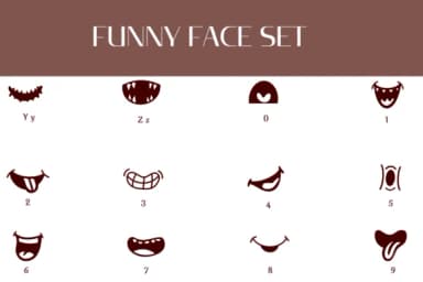 Funny Face Set by Heartcraft Atelier — Dingbats Font — thumbnail 3