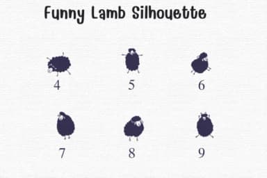 Funny Lamb Silhouette by Sontaya — Dingbats Font — thumbnail 4