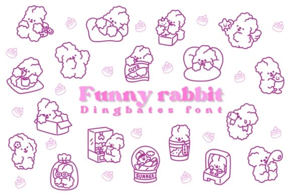 Funny Rabbit by Chonada — Dingbats Font