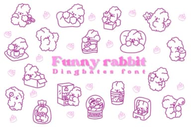 Funny Rabbit by Chonada — Dingbats Font — thumbnail 1
