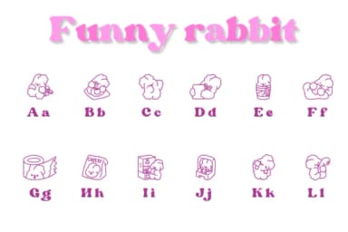 Funny Rabbit by Chonada — Dingbats Font — thumbnail 2
