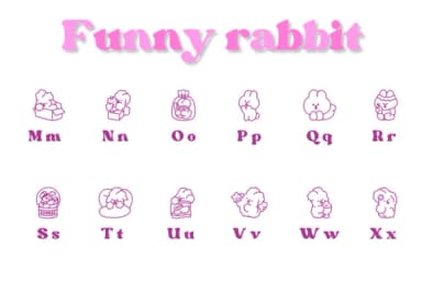 Funny Rabbit by Chonada — Dingbats Font — thumbnail 3