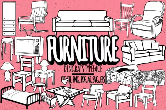 Furniture by Minimalistartstudio — Dingbats Font