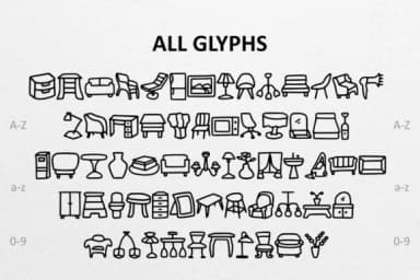 Furniture Doodle by CrafterFonts — Dingbats Font — thumbnail 2