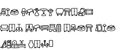 Furniture Doodle by CrafterFonts — Dingbats Font — thumbnail 5