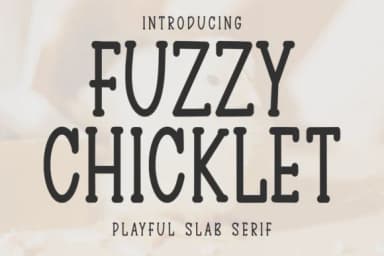 Fuzzy Chicklet by Letterayu — Slab Serif Font — thumbnail 1