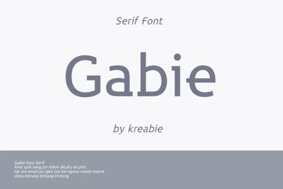 Gabie by kreabie — Slab Serif Font