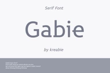 Gabie by kreabie — Slab Serif Font — thumbnail 1
