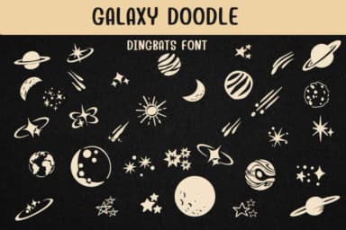 Galaxy Doodle by Sontaya — Dingbats Font — thumbnail 1