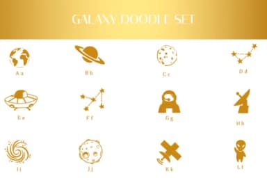Galaxy Doodle Set by Heartcraft Atelier — Dingbats Font — thumbnail 2