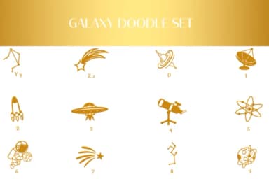 Galaxy Doodle Set by Heartcraft Atelier — Dingbats Font — thumbnail 4