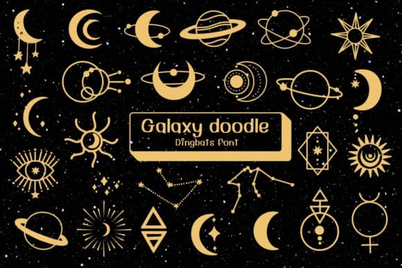 Galaxy Doodle by Ketsarin — Dingbats Font