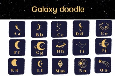 Galaxy Doodle by Ketsarin — Dingbats Font — thumbnail 2